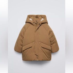 Zara Kids Brown Puffer Jacket